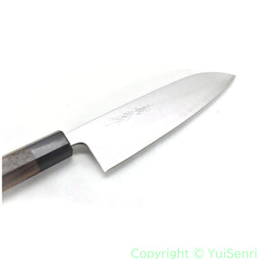 Yoshihiro Aogami Super Clad Chef's Santoku Octagonal Shitan Handle