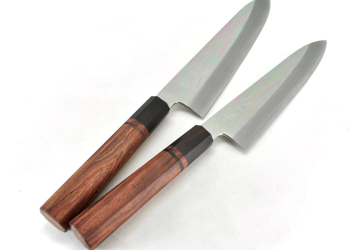 YuiSenri VG-10 Mirror Finished Gyuto with Octagonal Bubinga Handle, forged by Satoshi Nakagawa