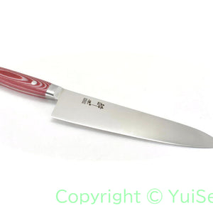 Suisin Premium INOX  Gyuto / My Carta Handle Red White