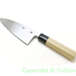 Yoshihiro Silver #3 Steel GINSAN Professional Stainless Deba with Saya Cover