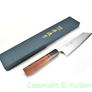 YuiSenri GINSAN /Silver #3 Stainelss Bunka 170 mm with Octagonal Bubinga Handle