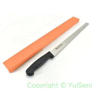 Sakai Takayuki GRAND CHEF Molybdenum Stainless Wave Bread Knife PC Black Handle