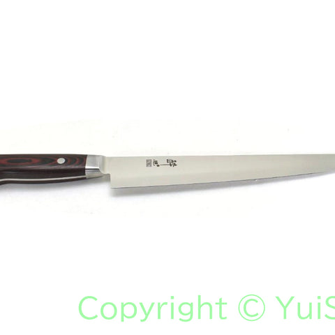 Suisin Premium INOX  Sujihiki 240 mm My Carta Handle Red Black