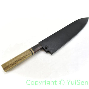 YuiSenri Blue Steel #1 SUMINAGASHI Gyuto with Octagonal Elm Handle