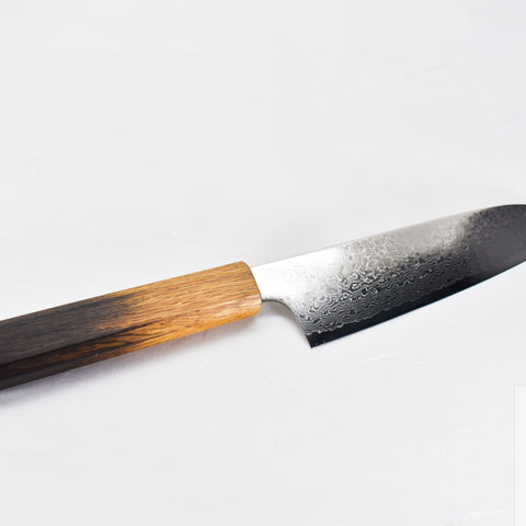 Yoshihiro 69 Layers  ZA18 Cobalt Stainless Damascus Santoku 180 mm Oak Handle