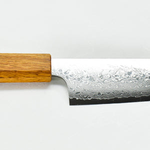 Yoshihiro 69 Layers  ZA18 Cobalt Stainless Damascus Santoku 180 mm Oak Handle