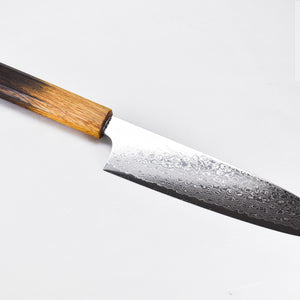 Yoshihiro 69 Layers  ZA18 Cobalt Stainless Damascus Santoku 180 mm Oak Handle