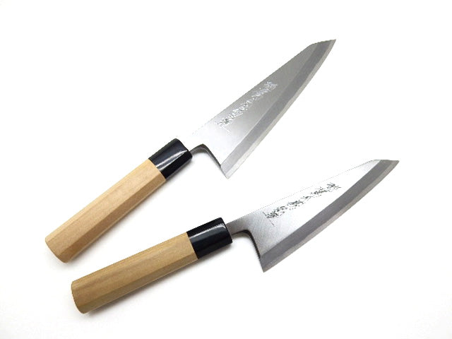 Japanese bone cutting Knife - IKENAMI HAMONO - White steel 1and sof