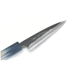 Yoshihiro Blue Steel #2 Black Forging RGB Paring 135 mm Blue Oak Handle