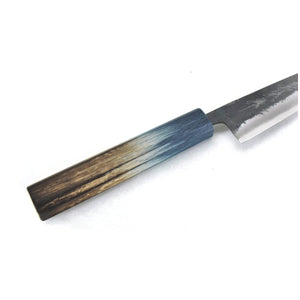 Yoshihiro Blue Steel #2 Black Forging RGB Paring 135 mm Blue Oak Handle