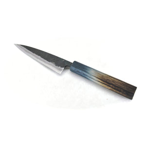 Yoshihiro Blue Steel #2 Black Forging RGB Paring 135 mm Blue Oak Handle