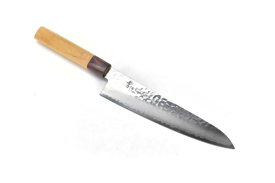 VG10 Damascus Pocket Knife Olive Wood Handle VP84