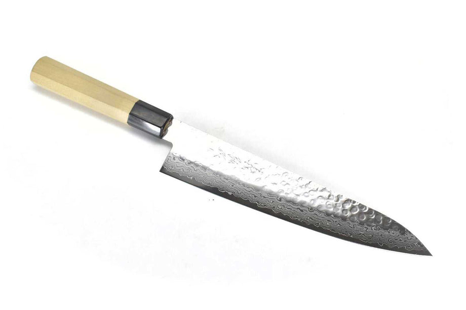 Yoshihiro VG-10 46 Layers Hammered Damascus Gyuto Japanese Chefs Knife –  Yoshihiro Cutlery