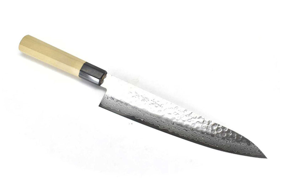 Yoshihiro VG-10 16 Layer Hammered Damascus Stainless Steel Gyuto and P –  Yoshihiro Cutlery